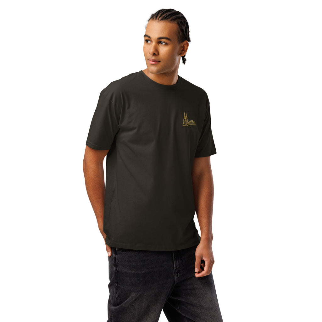 Men's Premium T-Shirt in Vintage Black - Front View Alternate Angle