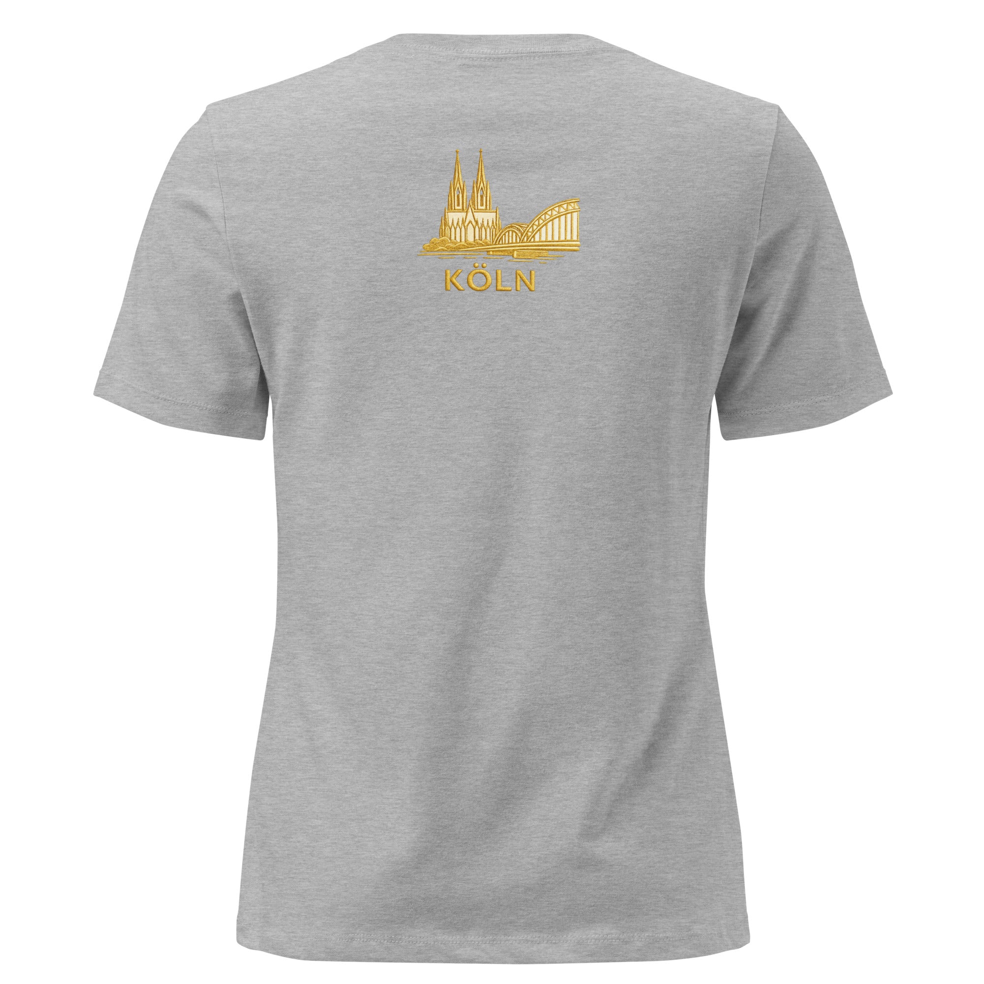 Women's Oversized Köln T-Shirt in Athletic Heather - Back View Authentic Köln