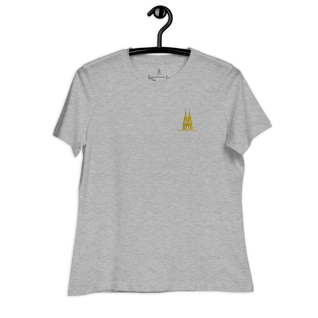 Women's Oversized Köln T-Shirt in Athletic Heather - Front View Alternate