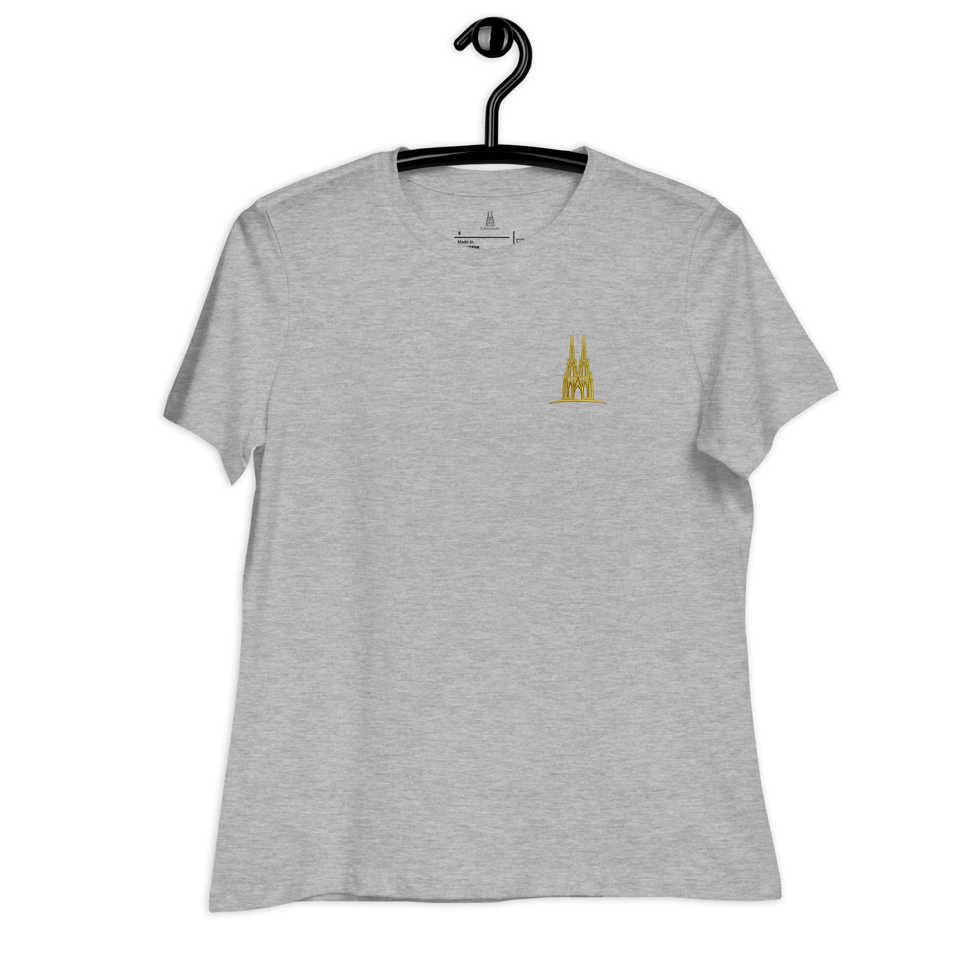 Women's Oversized Köln T-Shirt in Athletic Heather - Front View Alternate