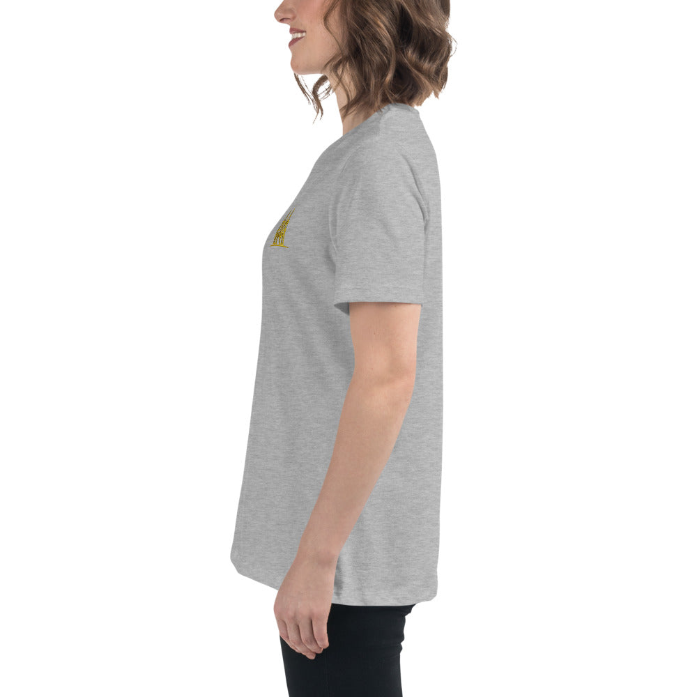 Women's Oversized Köln T-Shirt in Athletic Heather - Left Side View
