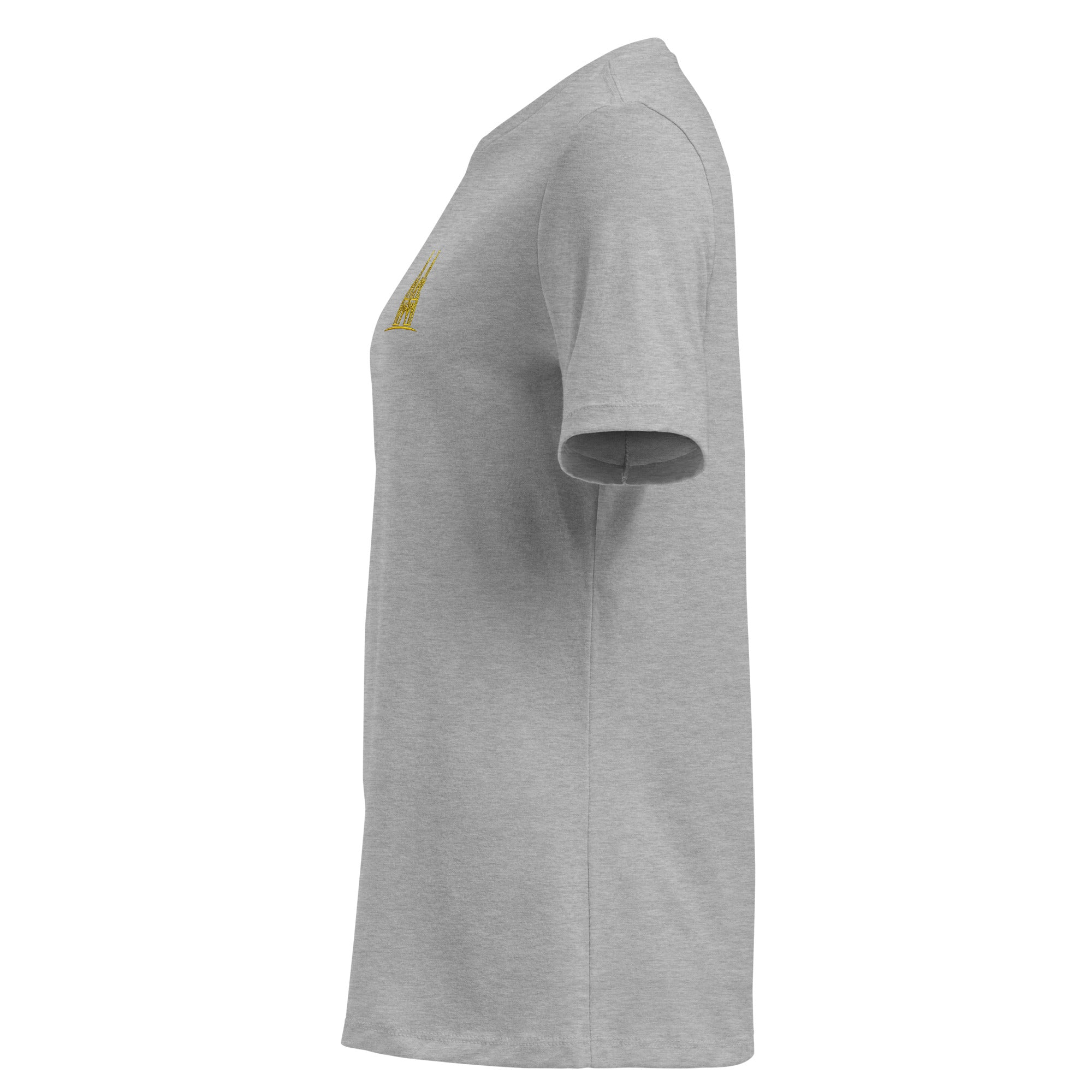 Women's Oversized Köln T-Shirt in Athletic Heather - Left Side View Premium