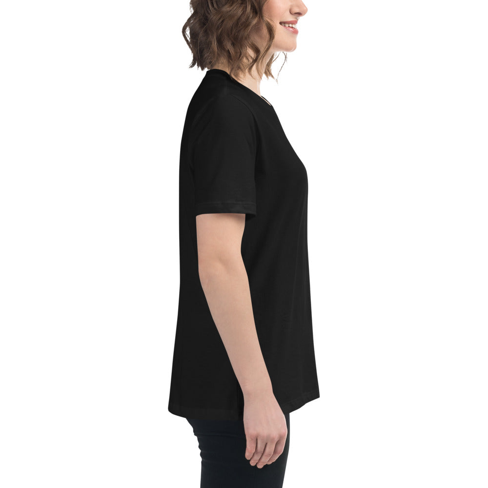 Women's Oversized Köln T-Shirt in Black - Right Side View Premium Quality